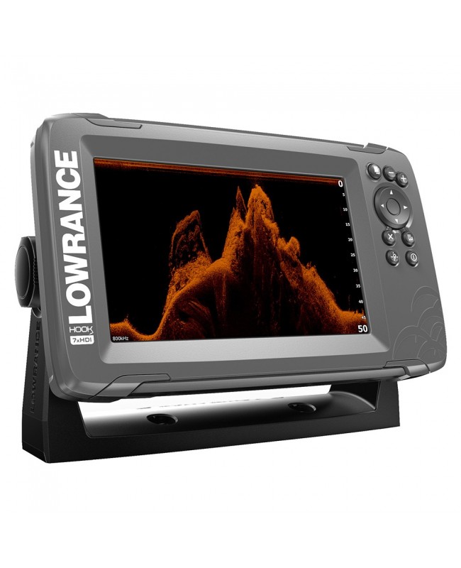 Lowrance Hook2-7x 7" Gps Splitshot Fishfinder W/Track Plotter Transom Mount Splitshot Transducer